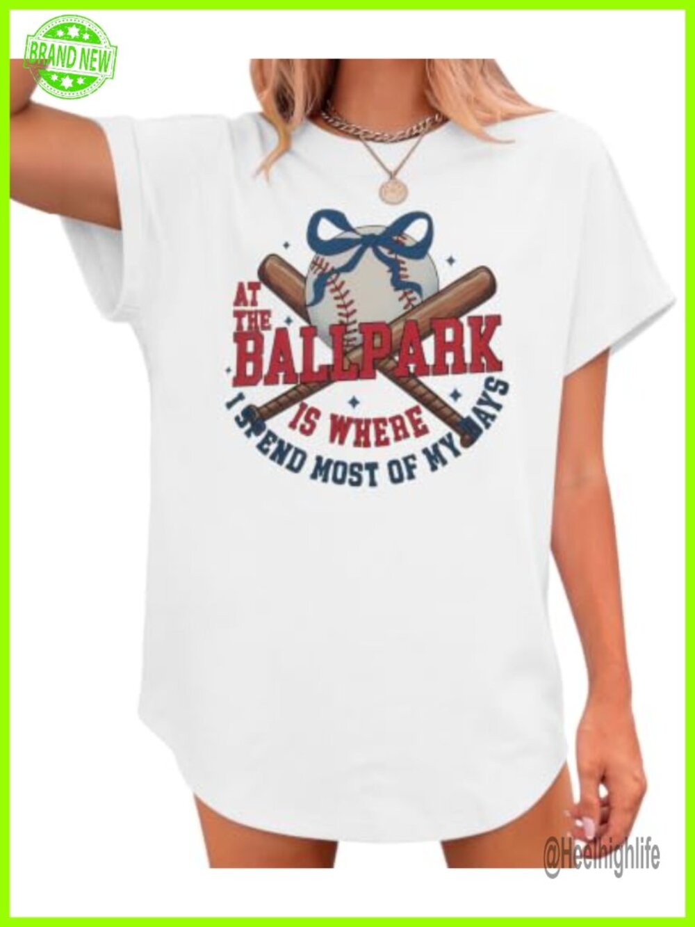 Baseball Mom Graphic Tee Short Sleeve Crew Neck Cotton Blend